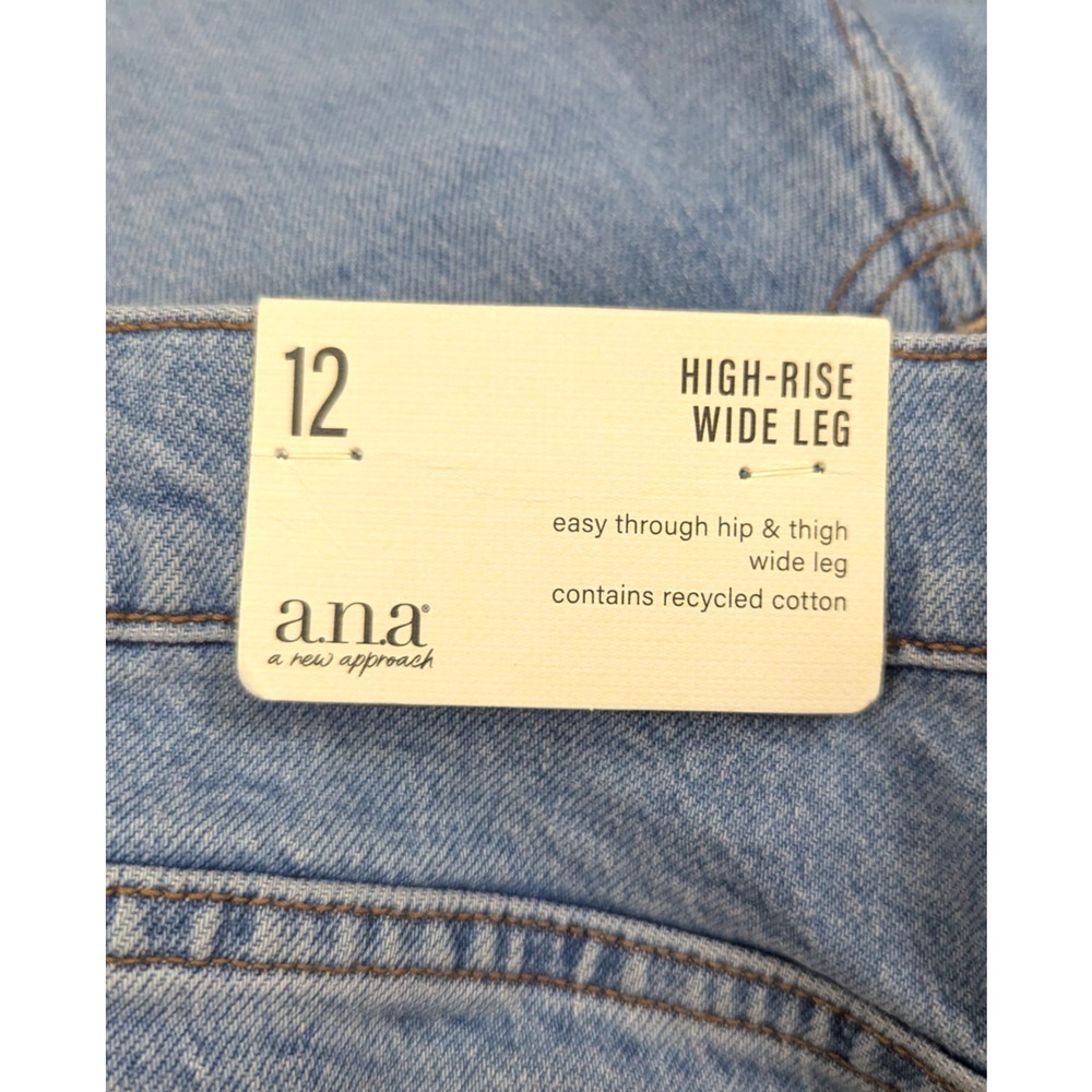 NWT a.n.a Light Blue Wide Leg Jeans Size 12 - Picture 6 of 8